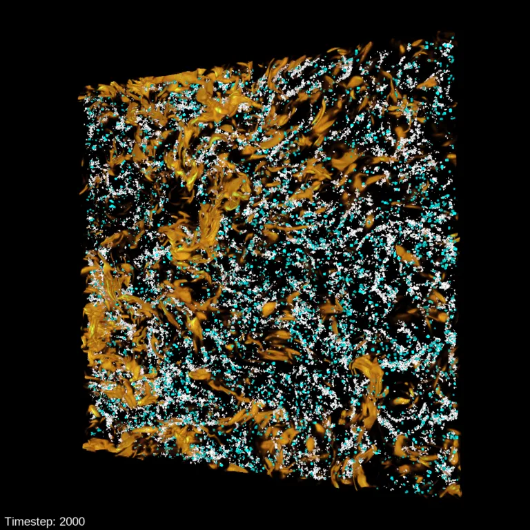 Coalescing Droplets in Turbulence