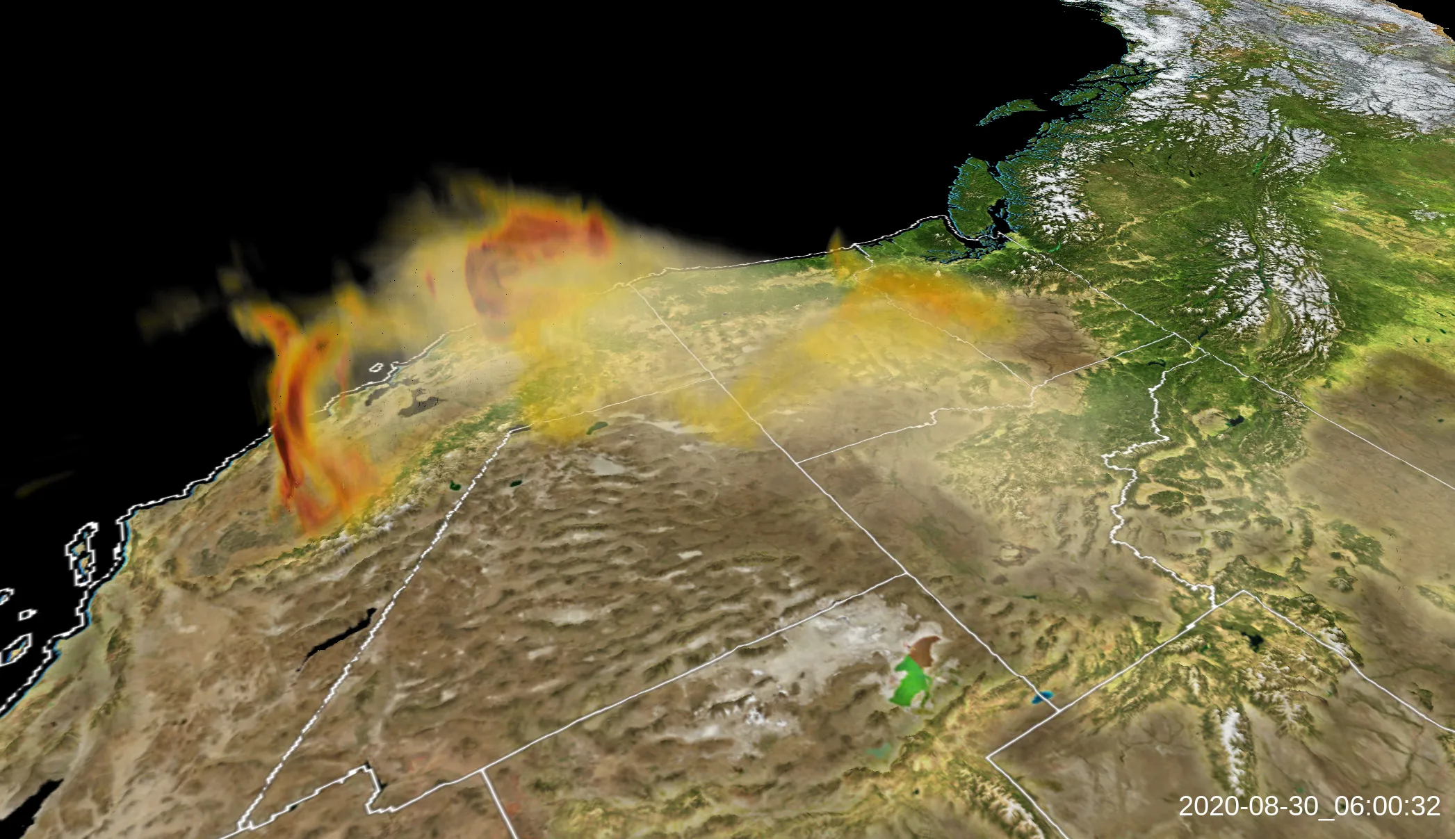 HRRR Smoke Looking West