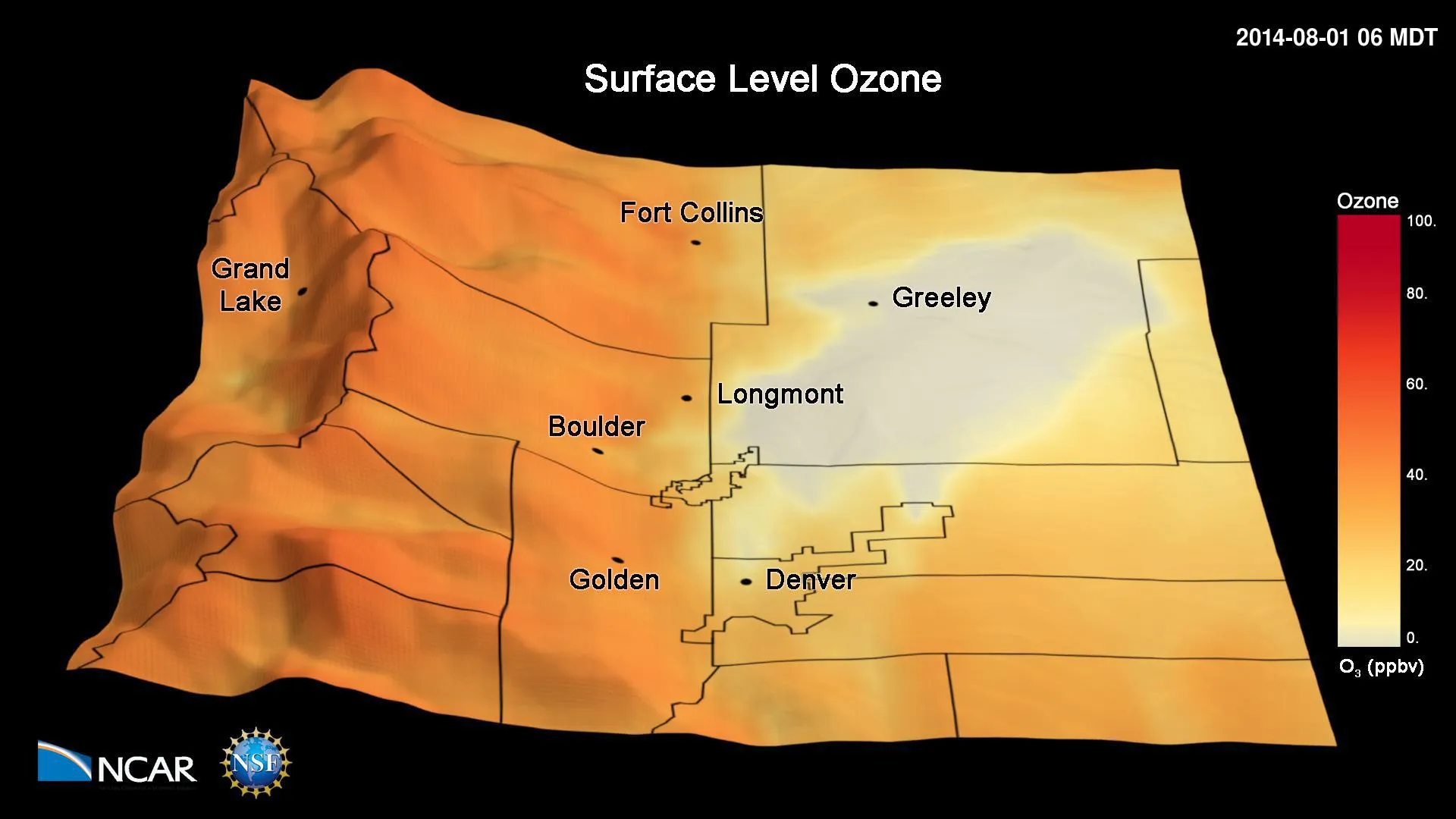 Front Range Surface Ozone Concentrations