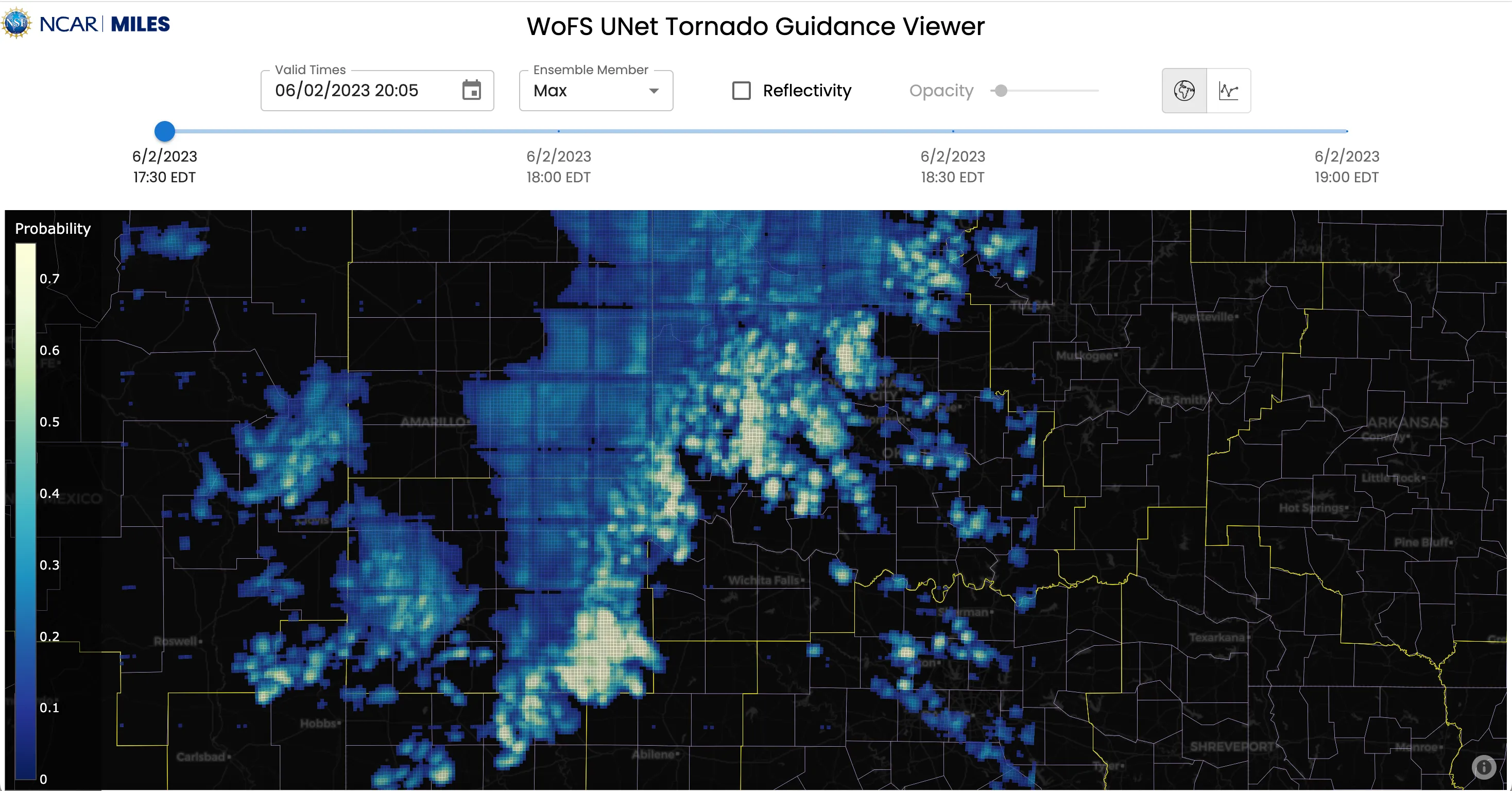 WoFS UNet Tornado Guidance Viewer